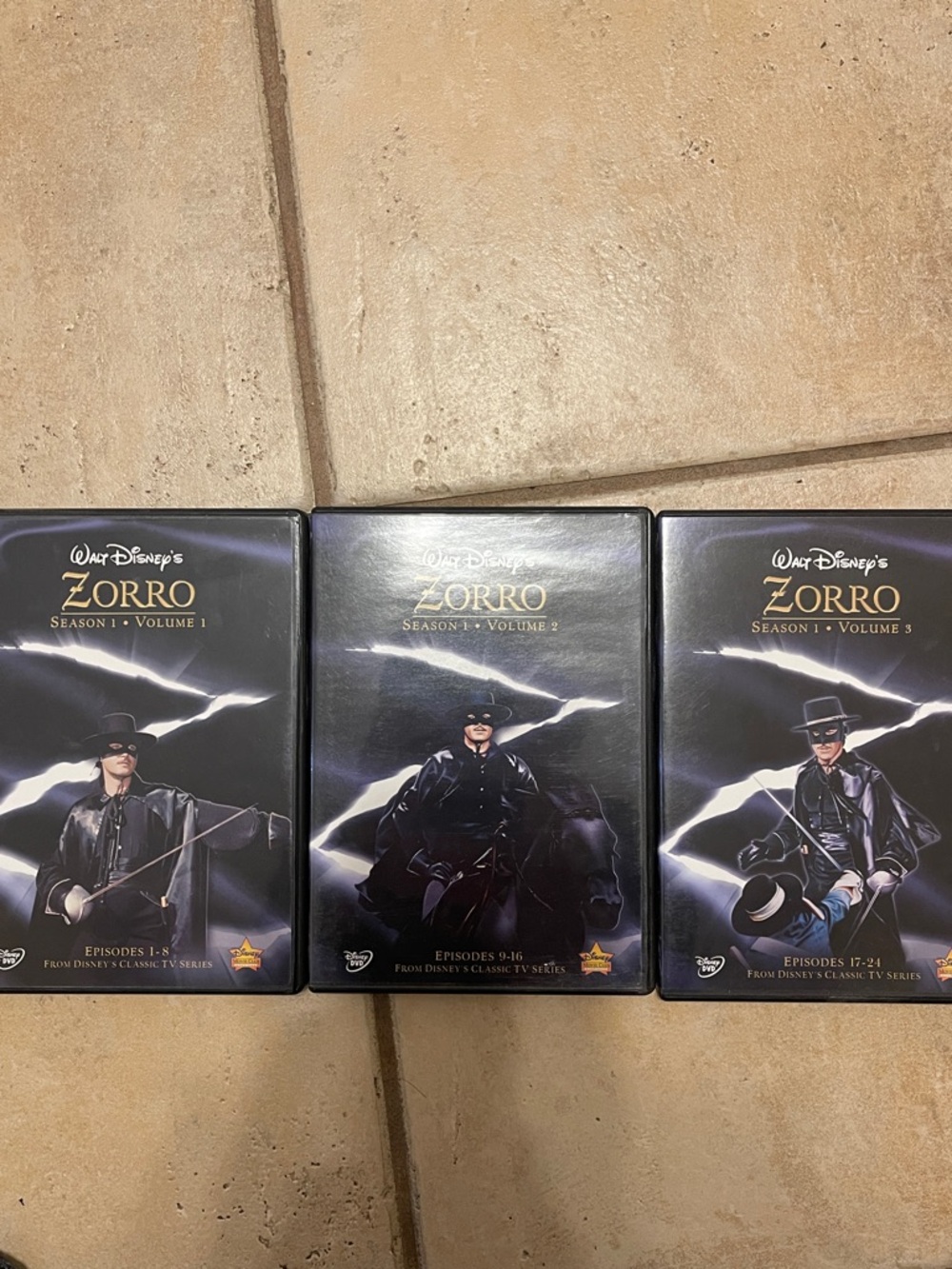 Disney Zorro DVD Box Season 1 Volumes 1-3